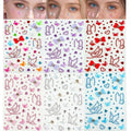 Face Gems Stickers - 6 Sheets Self-Adhesive Rhinestones