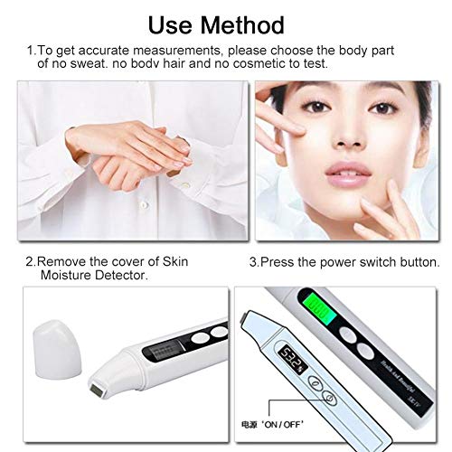 Digital Skin Hydration Tester & Oil Analyzer with LCD Display