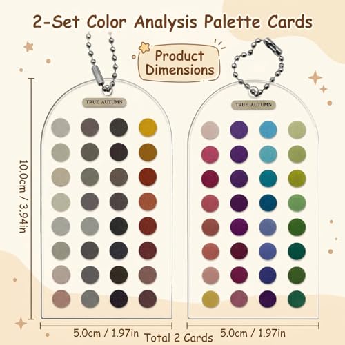 Soft Autumn Color Palette Cards - 12 Season Color Analysis Set