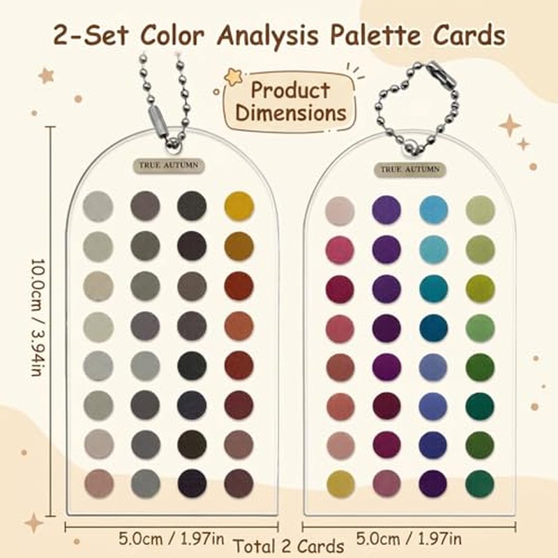 Soft Autumn Color Palette Cards - 12 Season Color Analysis Set