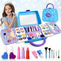 Kids Makeup Kit 50Pcs Washable Real Cosmetics Blue Case