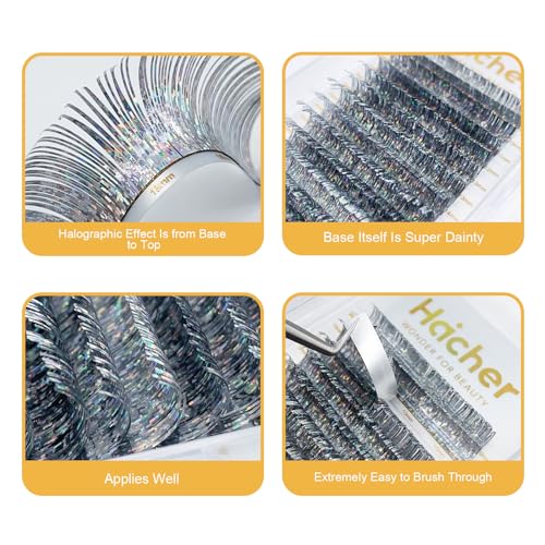 CC Curl Lash Extensions 9-18mm Mixed Holographic Tinsel