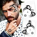 Tribal Face Tattoo Stickers - 10-Pack Temporary Tattoos for Halloween