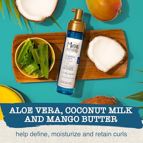 Maui Moisture Curl Foam Mousse with Coconut Milk & Aloe Vera, 8.5oz