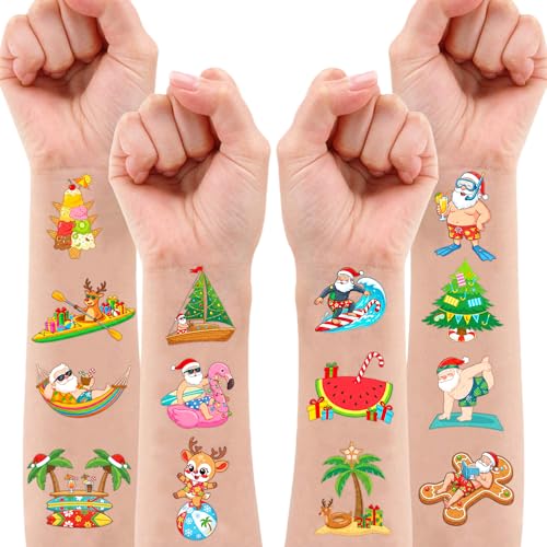 60 Piece Temporary Tattoos for Kids - Christmas & Summer