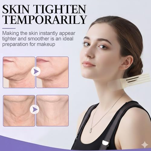 Invisible Neck Lifting Tape with 20 Patches - Hypoallergenic & Comfortable