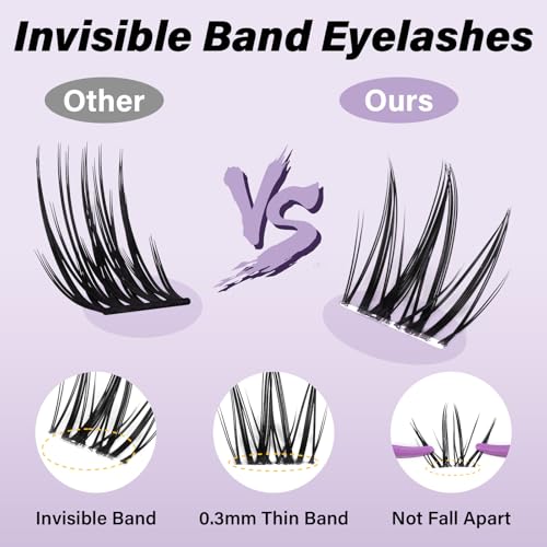 B&Qaugen Lash Clusters Kit - 108pc Wispy Natural Eyelash Extensions