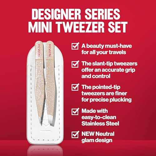Revlon Designer Series Mini Tweezer Set | Slant & Point Tips