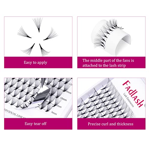 10D 0.07mm Premade Lash Fans D Curl 8-14mm Mix Eyelash Extensions