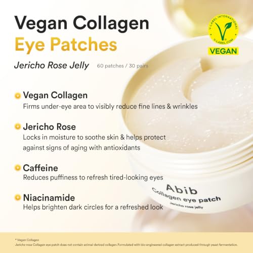 Abib Vegan Collagen Eye Patches, 60 Count - Wrinkles & Fine Lines