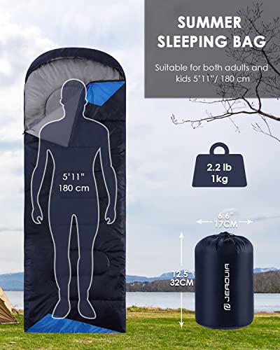 Sleeping Bags for Adults Warm Weather -Backpacking Ultralight Waterproof Sleeping Bag for Boys Girls Youth for Camping Hiking Outdoor Travel Hunting with Compression Sack