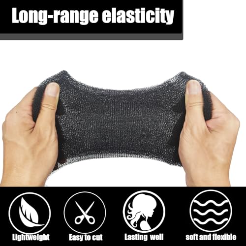 Black Hair Sponge for Updo with 20 Hairpins - 4x36 Inch Padding & Volume Tool (Variation: Black 1 Roll)
