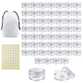 55Pcs 5g Clear Acrylic Sample Containers with Lids & Labels
