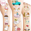 Bunny Temporary Tattoos for Kids - 85 PCS (8 Sheets)