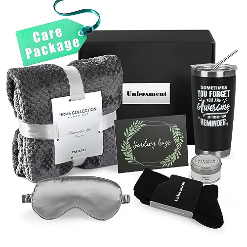 Care Package for Men Sick Friend, Get Well Soon Gifts Basket for Man, Feel Better After Surgery Recover, Thinking of You Sending Hugs Box