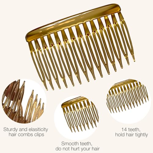French Hair Combs 14-Teeth for Fine Thin Hair - 12 Pack