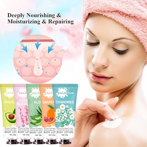 20 Pack Lotion for Women, Body Lotion for Dry Skin,Easter Basket Stuffers Girls,Gifts for Women,Teacher Gifts,Travel Size Lotion, Natural Fragrance Body Moisturizer With Shea Butter,Baby Shower Favors