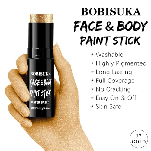 Metallic Gold Face Paint Stick - Full Coverage Washable