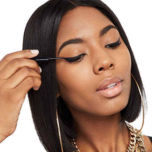 Rimmel London Scandaleyes Exaggerate Liquid Eyeliner, Intense Color, Long-Wearing, Waterproof, 001, Black, 0.08oz (Pack of 2)