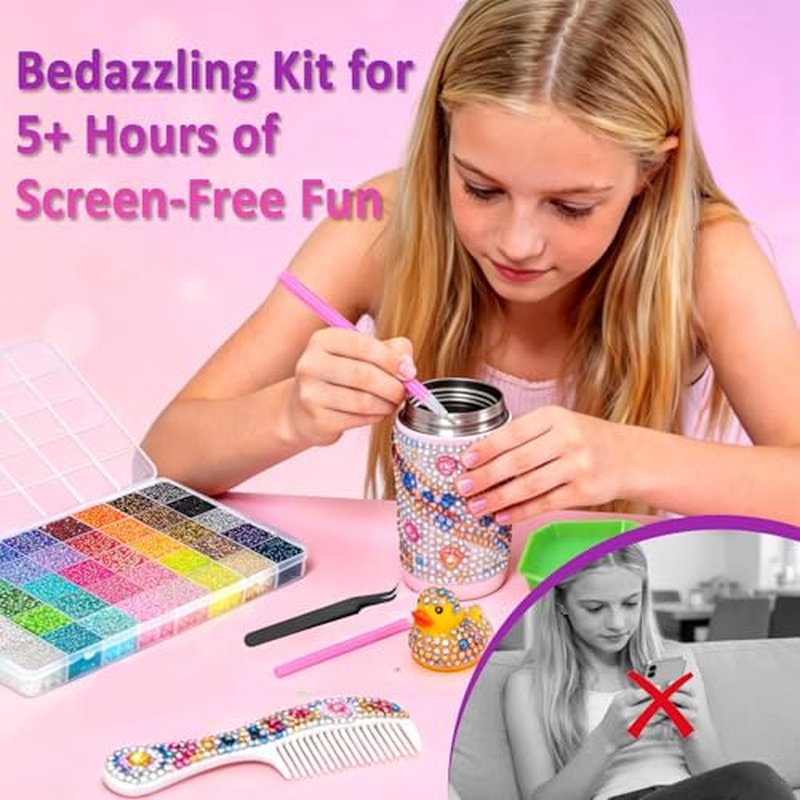 40 Colors Bedazzling Kit with 40000 Rhinestones, B7000 Glue & Tools