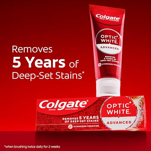 Colgate Optic White Advanced Hydrogen Peroxide Toothpaste - 3 Pack, 3.2 oz
