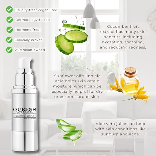 Hydrating Gel Cream with Collagen & Vitamin B ? Lightweight Moisture Jelly for Extra Dry Skin ? 30ml