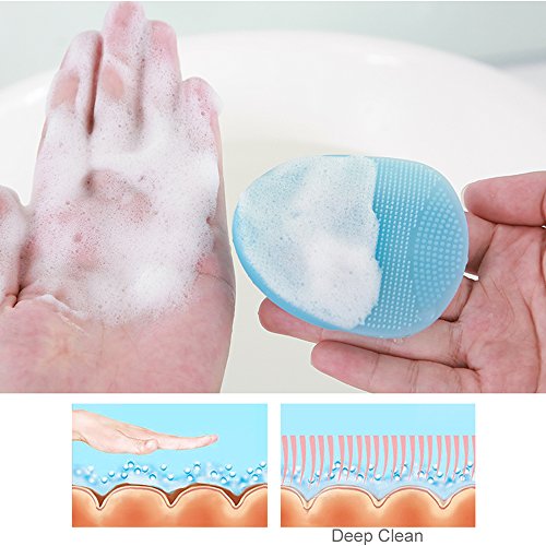 Silicone Face Cleanser Brush for Sensitive Skin (Pack of 4)