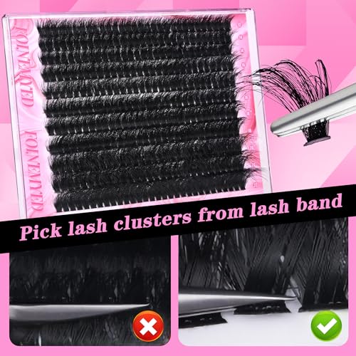 200D Lash Clusters Kit 330Pcs 12-22MM Volume Extensions