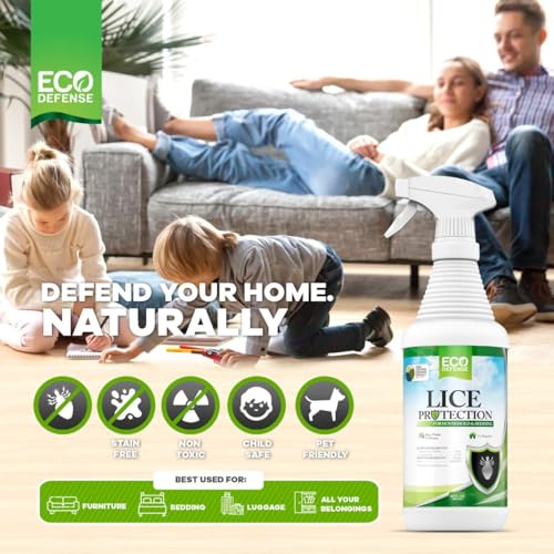 Eco Defense Extra Strength Lice Treatment Spray 16 Fl Oz for Furniture Bedding & Home