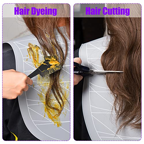 KUNBEIEN Hair Dye Collar, Salon Hairdressing Hair Cutting Collar, Styling and Hair Cutting Aids, Waterproof Silicone Neck Guard, Perfect for Home and Professional Hair Coloring (Gray)