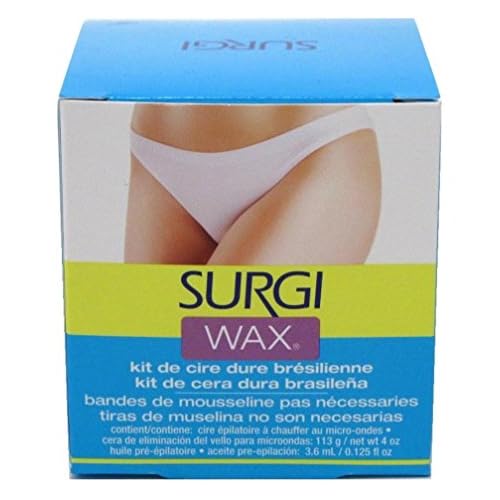 Surgiwax Brazilian Hard Wax Kit For Private Parts 4 Ounce (118ml) (6 Pack)
