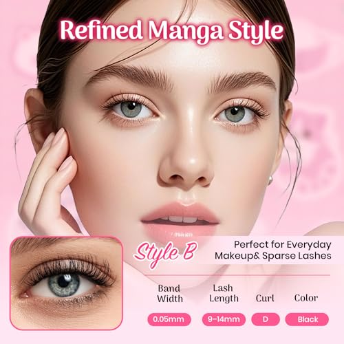 Lash Clusters Book 6 Style 268pcs D Curl Eyelash Extensions