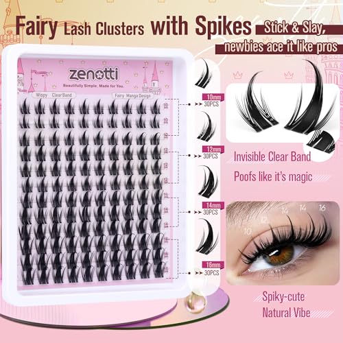 Manga Lash Clusters 10-16mm - Spiky Anime Eyelash Extensions 120PCS