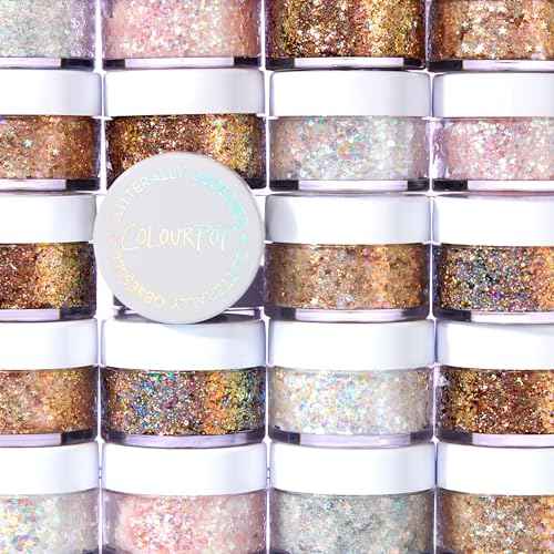 ColourPop Glitterally Obsessed Body Glitter Gel - Multi-Colored Glitter Makeup Made with an Adhesive Gel Formula - Easy to Use & Mess Free - Disco Lady (0.06 oz)