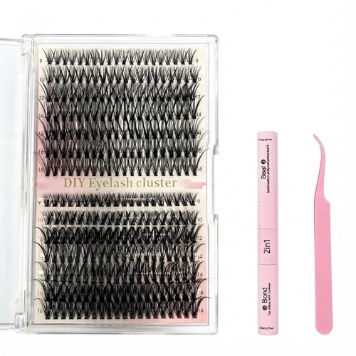 DIY Lash Extension Kit 280PCS Clusters 30D+40D with Bond & Seal