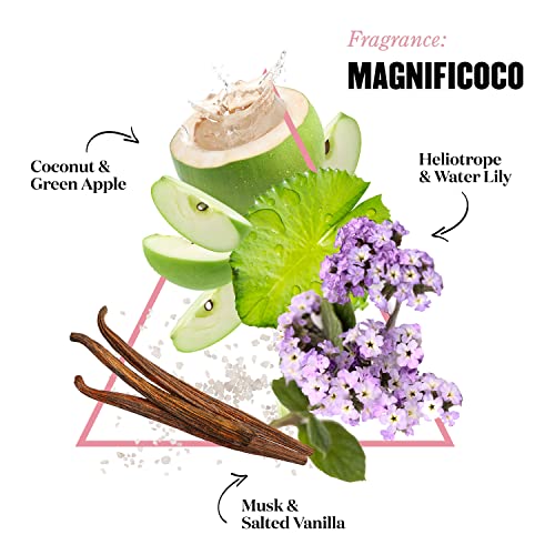 Soap & Glory Magnificoco Buff and Ready Coconut Body Scrub - Smoothing & Buffing Body Scrub - Coconut Scented Body Polish - Brightening with Green Tea Extract (300ml)