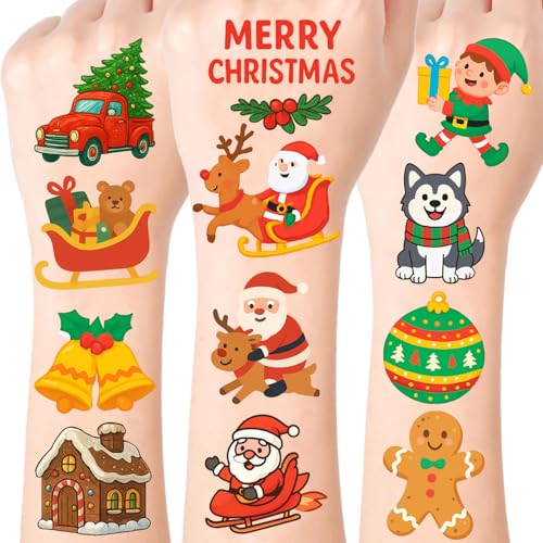96pc Christmas Temporary Tattoos - Holiday Party Favors