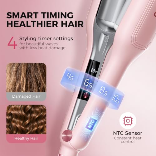 Ufree Hair Crimper Waver with Smart Timer, 1 Inch Deep Wave