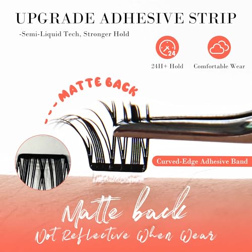 GAQQI Self Adhesive Lash Clusters 10-14mm Press On Lashes