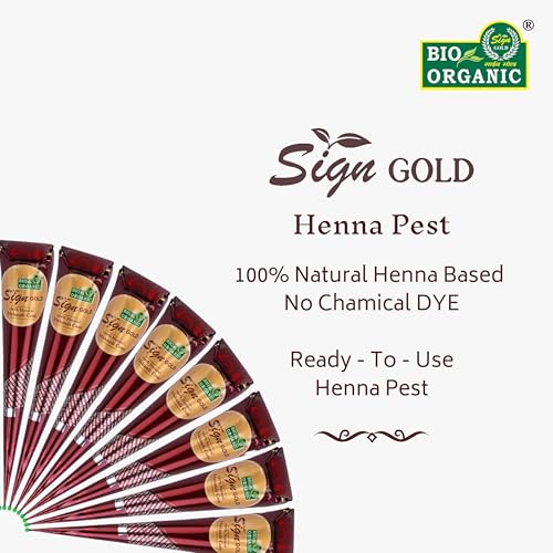 Sign GOLD 100% Natural Henna Hair Dye Cones - Reddish Brown