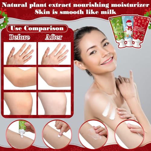 24 Pcs Christmas Lotion bulk Travel Size Body Lotion Natural Fragrance Moisturizing Body Cream for Women Birthday Xmas Gift Stocking Stuffer