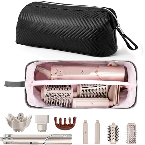 Hair Tools Travel Bag for Shark Flexstyle Dyson Airwrap, Portable Dyson Airwrap Case, Waterproof Travel Carrying Case for Shark Hair Air Wrap Revlon Dryer Curling Iron and Attachments