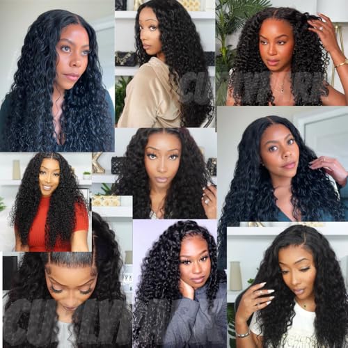 CurlyPark Burmese Deep Wave Crochet Hair Extensions 20 Inch / 240g, 200 Strands Full Head