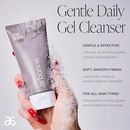 Arbonne DermResults Advanced Gel Cleanser ? Hydrating Daily Face Wash for Women & Men with Hyaluronic Acid and Aloe Vera for Soft, Smooth, Refreshed Skin, 3 fl oz / 90 ml