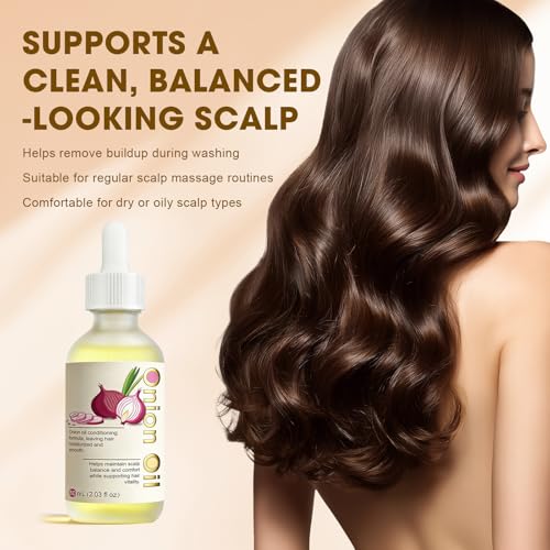 Onion Oil for Hair & Scalp - Nourishing Blend with Coconut & Rosemary, 60ml