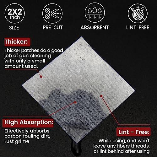 PINGMIC Gun Cleaning Kit - 300 Patches & 200 Long Cotton Swabs