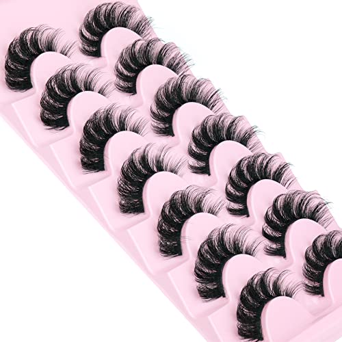Mink Lashes Fluffy D Curl 17mm Natural Look 7 Pack