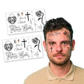 Face Tattoo Temporary Stickers - 2 Sets, Waterproof & Skin Safe