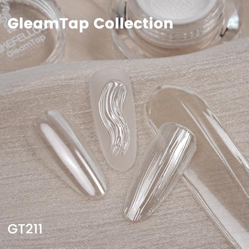 YOKE FELLOW GleamTap Magic White Chrome Nail Powder - 0.3g