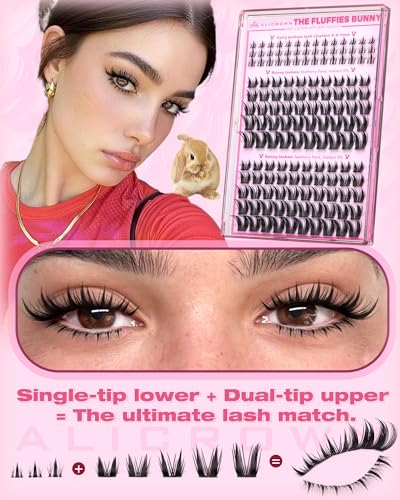 Bunny Lash Clusters & Fairy Bottom Lashes Kit 8-16mm